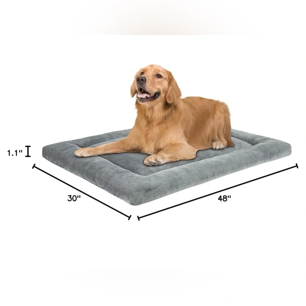 NIB-KHONSU Pet Dog Bed Crate Pad•XXL 48”x30”x 1.1”•Up to 100 lbs•Reversible